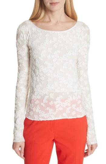 Women's Rag & Bone Lucie Floral Jacquard Sweater - White