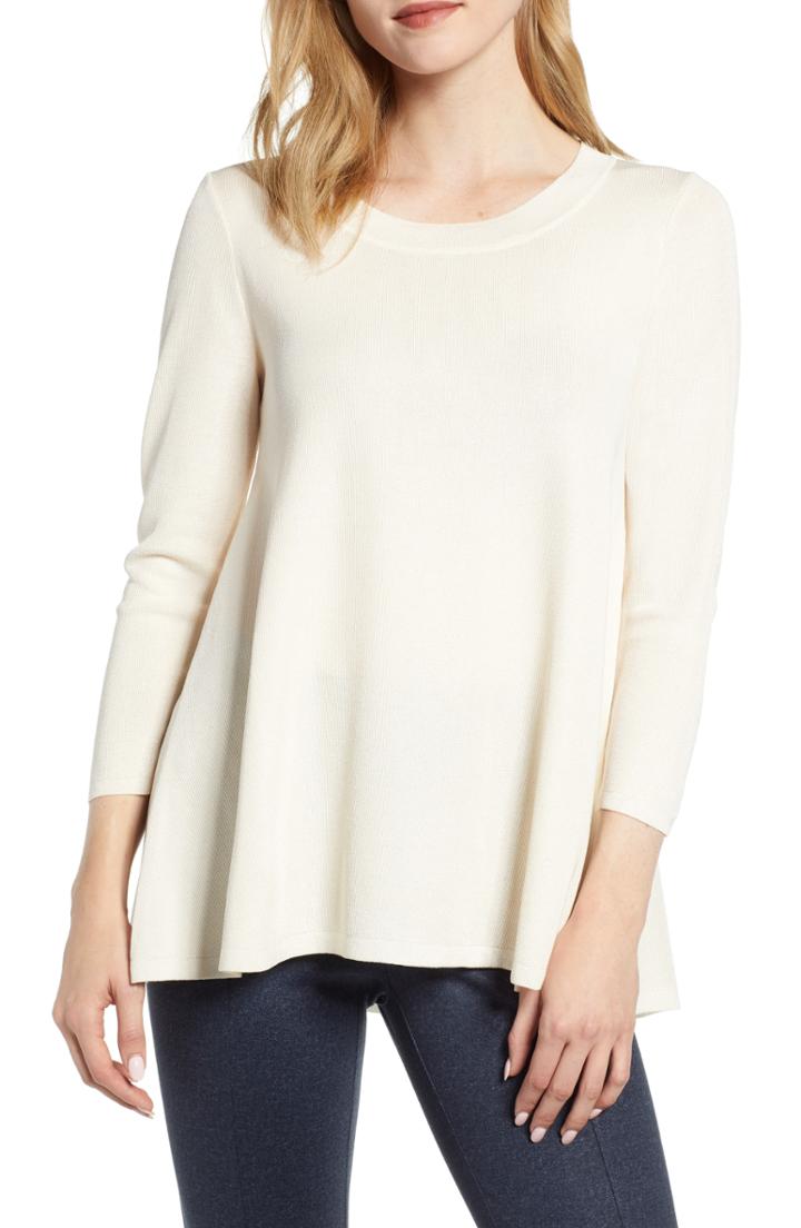 Women's Anne Klein Scoop Neck Knit Top, Size - White