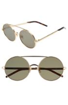 Women's Wildfox Ace 55mm Round Sunglasses - Gold/ G 15 Solid