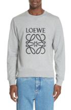 Men's Loewe Embroidered Anagram Logo Sweatshirt - Grey
