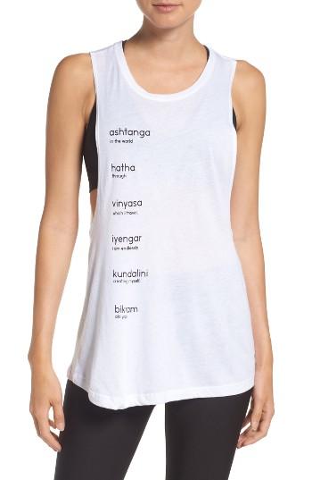 Women's Alo Om, Yes Muscle Tank - White