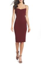 Women's Katie May Fitted Drape Back Crepe Dress - Burgundy