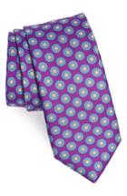 Men's Nordstrom Men's Shop Nicolas Medallion Silk Tie, Size - Purple