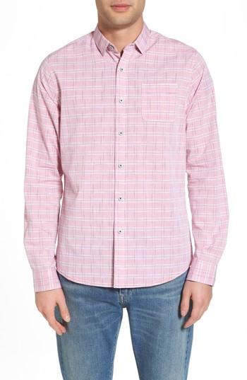 Men's Descendant Of Thieves Sway Sketch Plaid Shirt - Pink