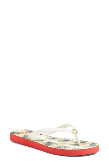 Women's Tory Burch Thin Flip Flop M - Black
