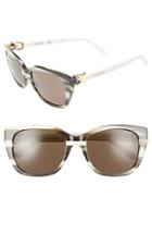Women's Tory Burch 56mm Cat Eye Sunglasses - Olive