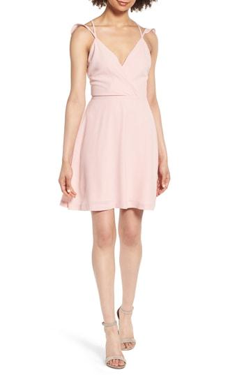 Women's Dee Elly Strappy Surplice Mini Dress - Pink