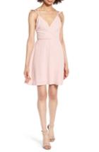 Women's Dee Elly Strappy Surplice Mini Dress - Pink