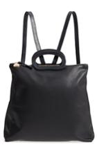 Clare V. Marcelle Lambskin Leather Backpack - Black