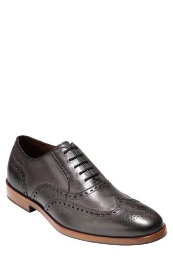 Men's Cole Haan Hamilton Wingtip .5 M - Grey