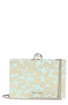 Miu Miu Metallic Brocade Box Clutch - Blue/green