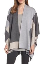 Women's Eileen Fisher Merino Wool Serape Wrap, Size - Grey
