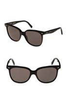 Women's Celine 57mm Square Sunglasses - Black/ Smoke