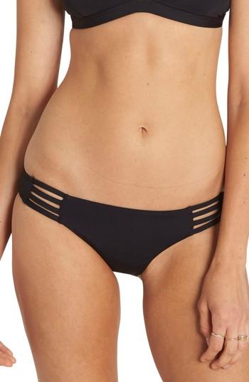 Women's Billabong Sol Searcher Tropic Cheeky Bikini Bottoms - Black