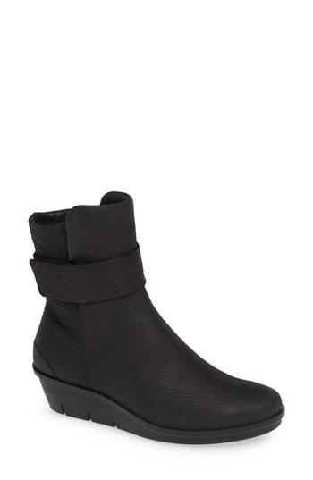 Women's Ecco Skyler Waterproof Wedge Bootie -5.5us / 36eu - Black