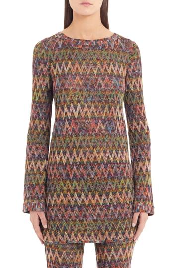 Women's Missoni Chevron Knit Minidress Us / 40 It - Black