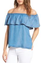 Women's 7 For All Mankind Off The Shoulder Chambray Top