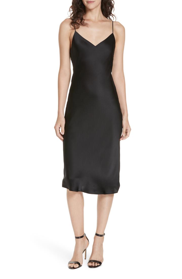 Women's L'agence Jodie Silk Slipdress - Black