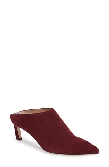Women's Stuart Weitzman Mira Pointy Toe Mule .5 M - Red