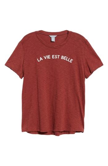 Women's Caslon Off Duty Graphic Tee, Size - Red