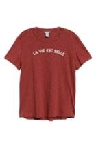 Women's Caslon Off Duty Graphic Tee, Size - Red