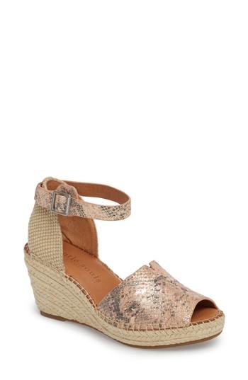 Women's Gentle Souls Charli Espadrille Wedge M - Metallic
