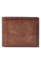 Men's Fossil 'derrick' Rfid Leather Bifold Wallet - Brown