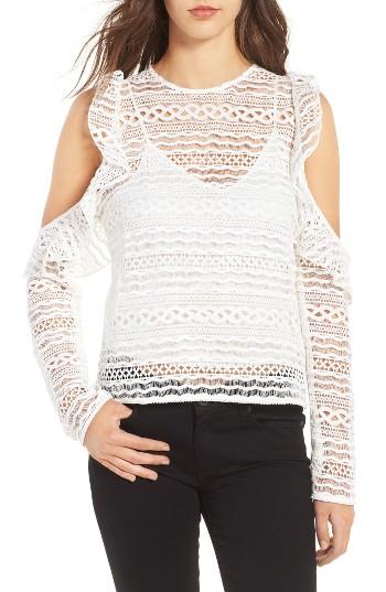 Women's Line & Dot Daiguri Cold Shoulder Top