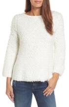 Women's Caslon Loop Stitch Crewneck Sweater, Size - Ivory