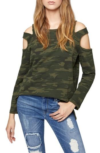 Women's Sanctuary Park Slope Camo Print Sweatshirt - Green