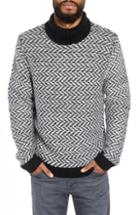 Men's Calibrate Chunky Herringbone Turtleneck Sweater - Grey