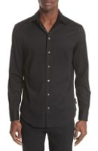 Men's Emporio Armani Slim Fit Solid Sport Shirt - Black
