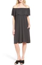 Petite Women's Nic+zoe Boardwalk Convertible Jersey Dress, Size P - Black