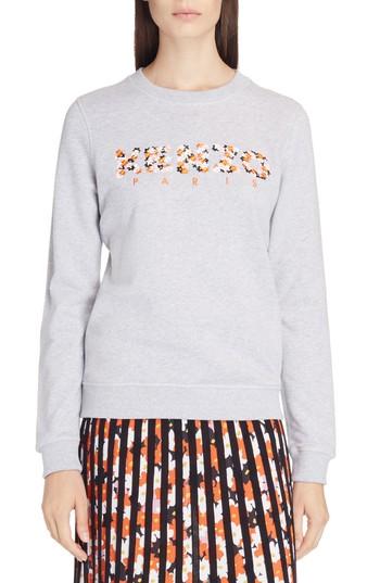 Women's Kenzo Classic Logo Embroidered Sweatshirt - Grey