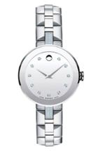 Women's Movado 'sapphire' Diamond Mirror Dial Bracelet Watch, 28mm