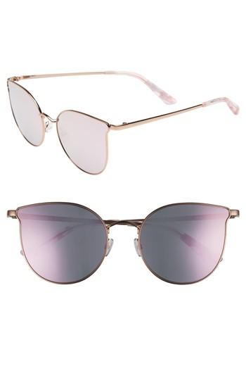 Women's Juicy Couture 56mm Metal Cat Eye Sunglasses - Rose Gold
