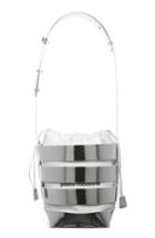 Paco Rabanne Small Mirror Cage Faux-leather Hobo Bag - Metallic