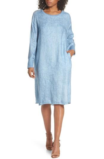 Women's Caara Rata Linen Shift Dress - Blue