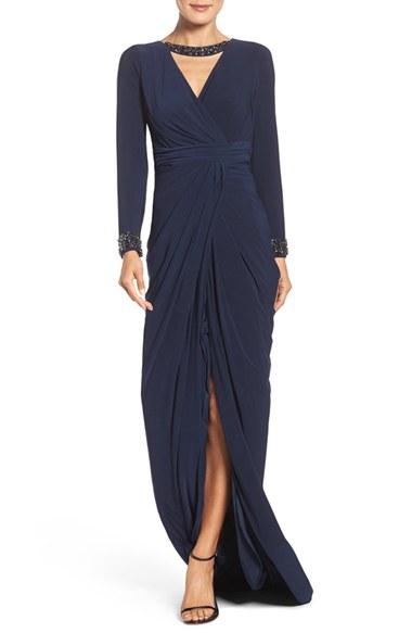 Women's Adrianna Papell Beaded Jersey Gown