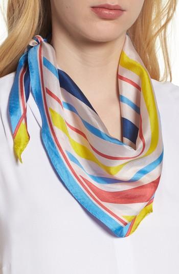 Women's Echo Cabana Stripe Diamond Silk Scarf, Size - Pink