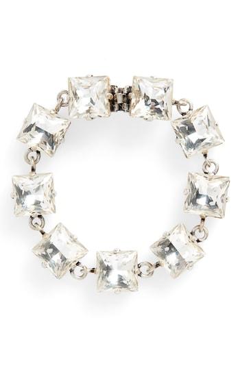 Women's Saint Laurent Oversize Crystal Tennis Bracelet
