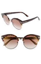 Women's Tom Ford Alissa 54mm Sunglasses - Dark Havana/ Brown Mirror
