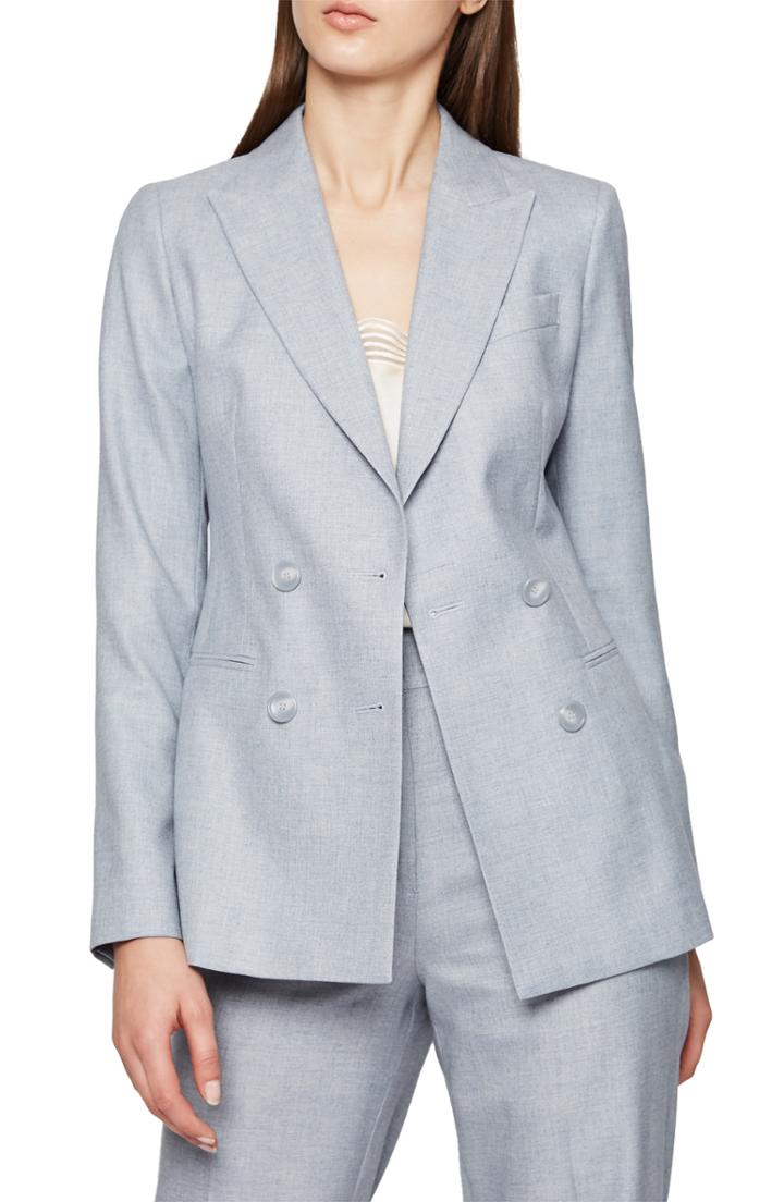 Women's Reiss Essie Double Breasted Blazer Us / 4 Uk - Blue