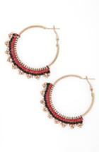 Women's Topshop Hava Beaded Hoop Earrings