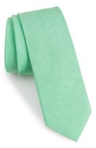 Men's 1901 Desmond Solid Cotton Skinny Tie, Size - Green