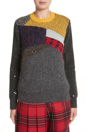 Women's Junya Watanabe Mixed Media Sweater - Grey