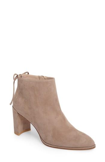 Women's Stuart Weitzman Lofty Bootie .5 M - Beige