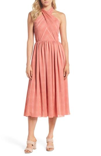 Women's Gal Meets Glam Collection Mia Twist Chiffon Midi Dress - Pink