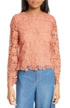 Women's Alice + Olivia Pasha Bell Sleeve Lace Top