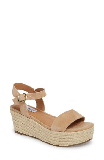 Women's Steve Madden Busy Platform Espadrille Sandal M - Brown